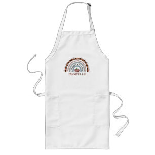 Personalized Cute Rainbow Teacher   Custom Name Long Apron