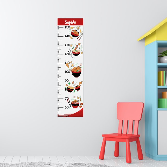 Personalized Cute Ramen Growth Chart (Nursery 1)