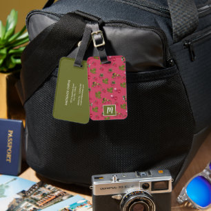 Personalized Cute Raspberry Luggage Tag