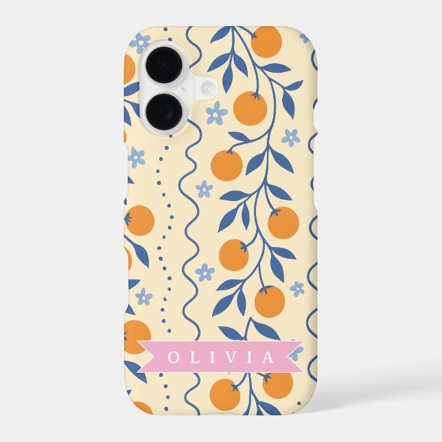 Personalized cute retro citrus folk pattern (Back)