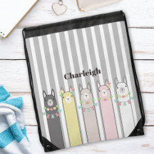 Personalized Cute Retro Colourful Llamas