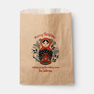 Personalized Cute Russian Nesting Doll Christmas Favour Bag