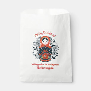 Personalized Cute Russian Nesting Doll Christmas Favour Bag