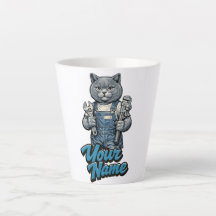 Personalized Cute Scottish Fold Cat Plumber