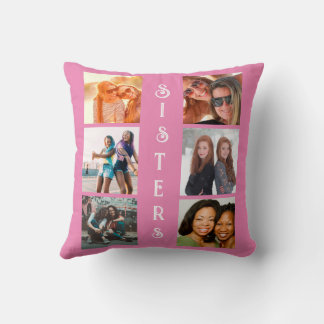 Personalized cute sister quote throw pillow