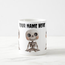 Personalized Cute Skeleton Mug 