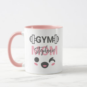 Personalized Cute Smiling Gym Mom Mug