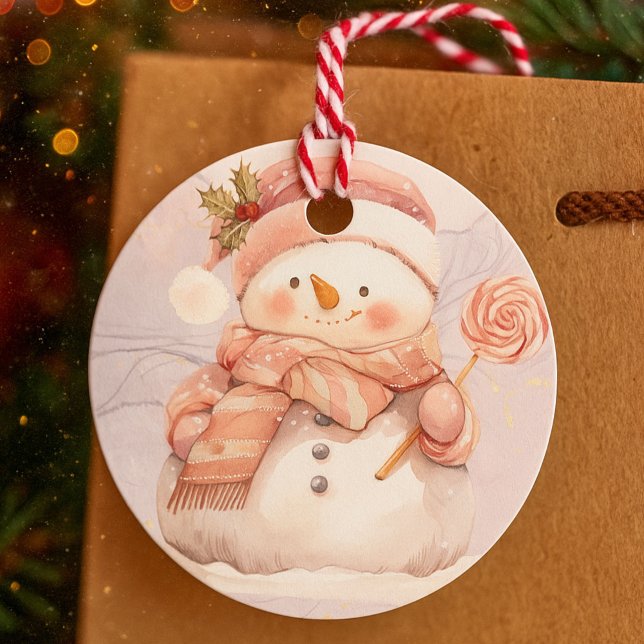 Personalized Cute Snowman Christmas Gift Tag (Creator Uploaded)