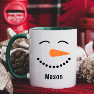 Personalized Cute Snowman Hot Cocoa Mug for Kids