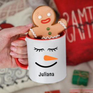 Personalized Cute Snowman Hot Cocoa Mug for Kids