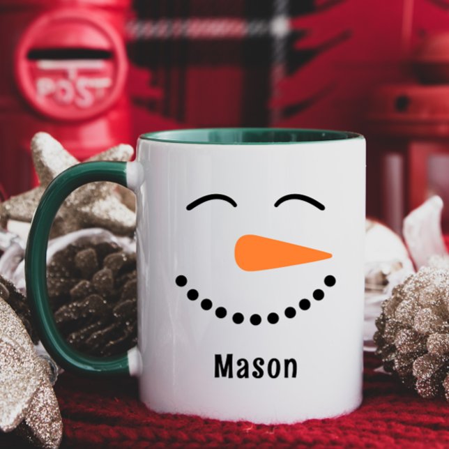 Personalized Cute Snowman Hot Cocoa Mug for Kids (Creator Uploaded)