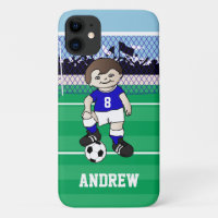 Personalized cute soccer boy