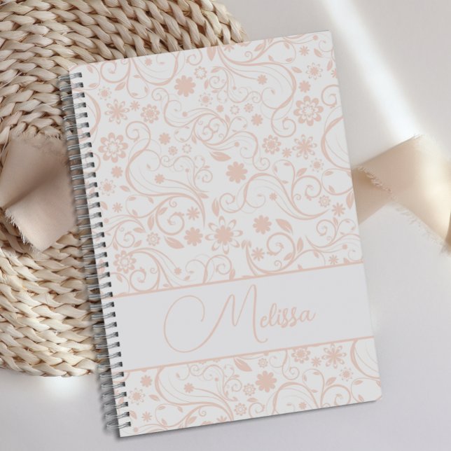 Personalized Cute Soft Pink Floral Journal  (Creator Uploaded)