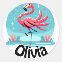 Personalized cute sticker/seal classic round sti