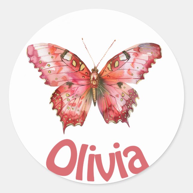 Personalized cute sticker/seal classic round sti sticker (Front)