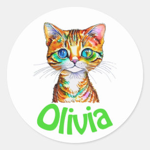 Personalized cute sticker/seal classic round sti sticker