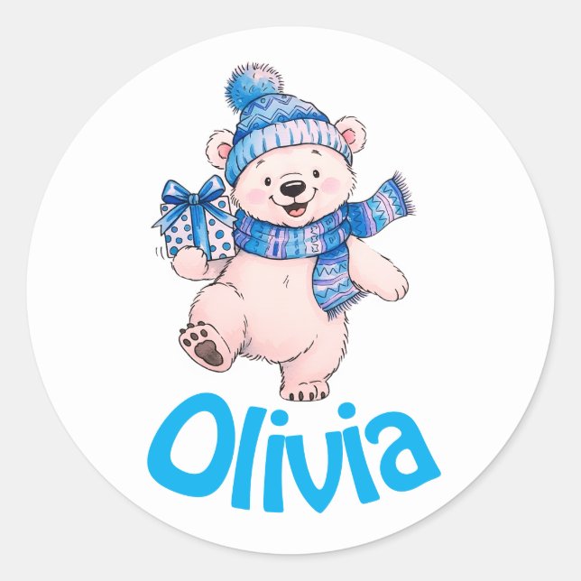 Personalized cute sticker/seal classic round sti sticker (Front)