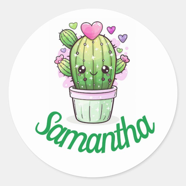 Personalized cute sticker/seal classic round  sticker (Front)