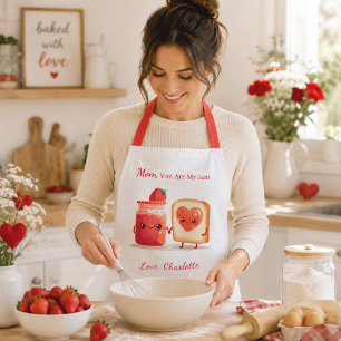 Personalized Cute Strawberry Jam Mothers Day Gift Apron