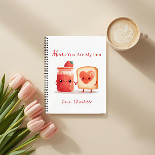 Personalized Cute Strawberry Jam Mothers Day Gift Notebook
