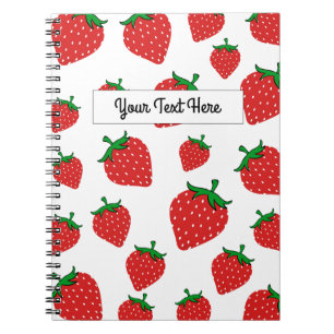 Personalized Cute Strawberry pattern Notebook