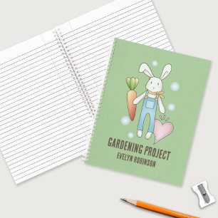 Personalized Cute Stuffed Animal Bunny Children's Notebook