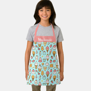 Personalized Cute Summer Ice Cream Sweet Kids Apron