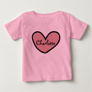 Personalized Cute Sweet Heart Pattern Baby Gifts T-Shirt