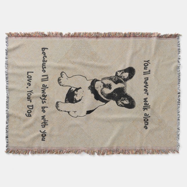 Personalized Cute Sweet Pet Dog Quotes Love Throw Blanket (Front)