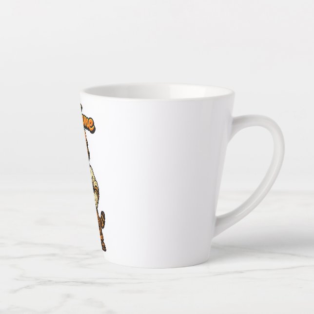 Personalized Cute Tabby Cat Mechanic Latte Mug (Right)