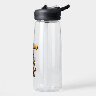 Personalized Cute Tabby Cat Mechanic Water Bottle