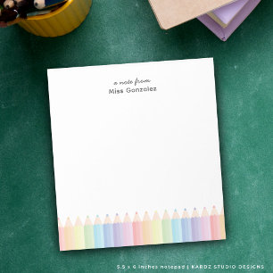 Personalized Cute Teacher Appreciation Notepad