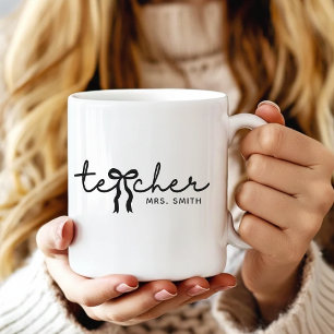 personalized cute teacher mug gift for teachers