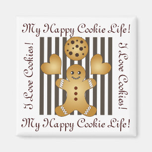 Personalized Cute Team Cookie Cartoon Stripes Magnet