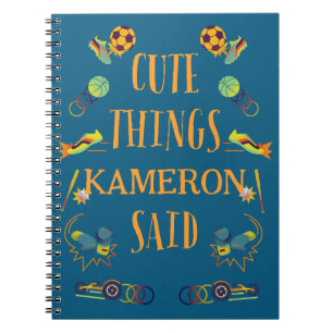Personalized Cute Things My Son Said Notebook