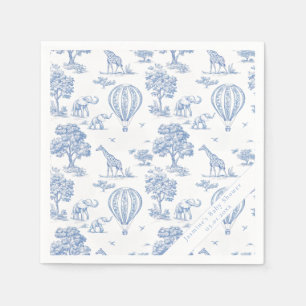 personalized cute toile baby shower  napkin