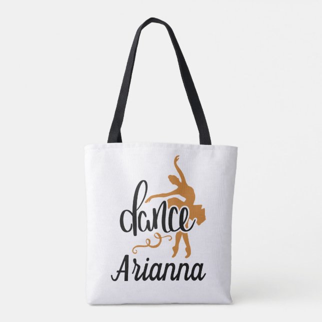 Personalized cute tote dance bag (Back)