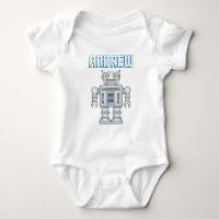 Personalized cute toy robot baby boy 1st Birthday