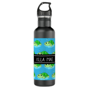 Personalized Cute Turtle Cartoon Name  710 Ml Water Bottle