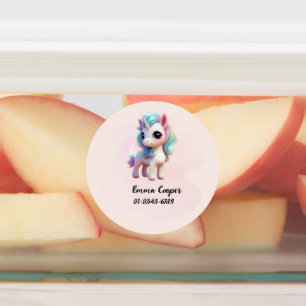 Personalized Cute Unicorn,Name,Phone number