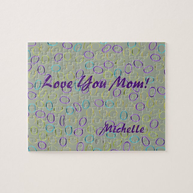 Personalized Cute Unique Abstract Pattern Jigsaw Puzzle (Horizontal)