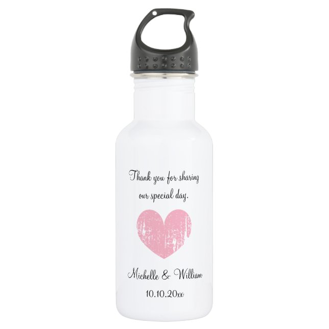 Personalized cute wedding party favour water bottl 532 ml water bottle (Front)