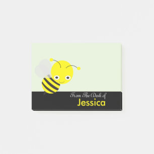 Personalized Cute Yellllow HoneyBee Post-it Notes