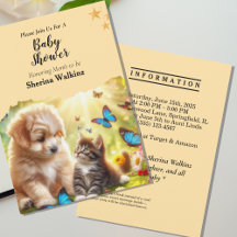 Personalized Cute Yellow Baby Shower