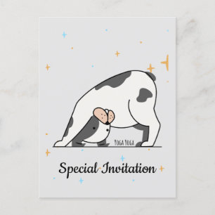 Personalized Cute Yoga Dog For Dog & Yoga Lover Holiday Postcard