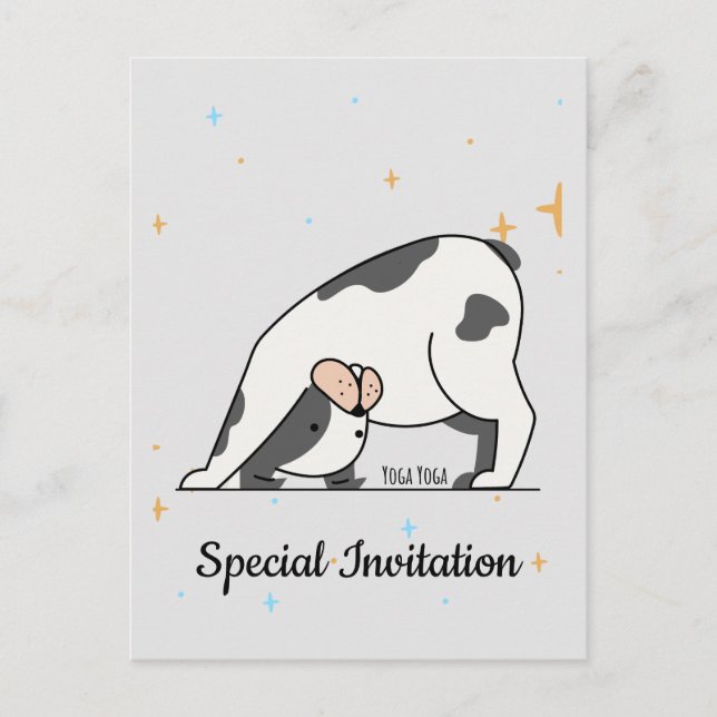 Personalized Cute Yoga Dog For Dog & Yoga Lover Holiday Postcard (Front)