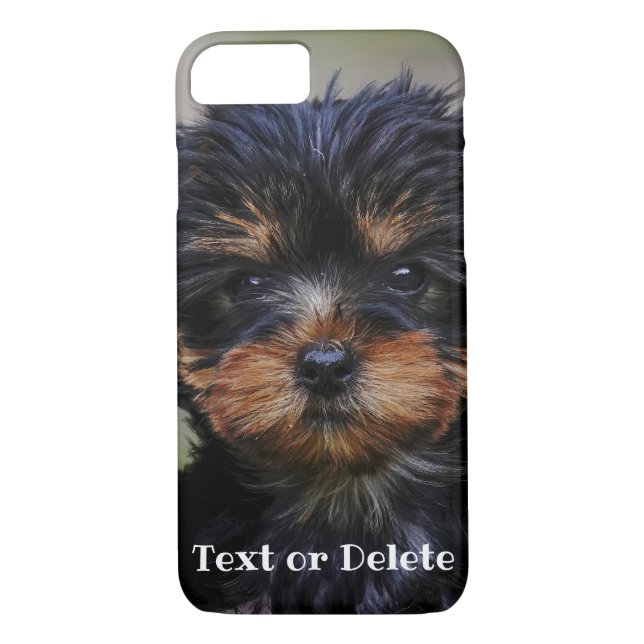 Personalized Cute Yorkie Puppy Case-Mate iPhone Case (Back)