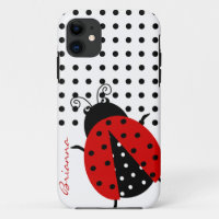 Personalized CutePolka Dot Red Ladybug
