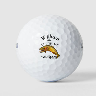 Personalized Cutthroat Trout Whisperer Fisherman Golf Balls