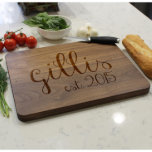 Personalized Cutting Board, Walnut | Gillis<br><div class="desc">Our personalized cutting boards are engraved with precision on a premium, top quality wood. Our custom boards are the perfect gift for both family and friends. These personalized cutting boards are also excellent gifts for weddings, anniversaries, and housewarmings. Whether you’re displaying this one-of-a-kind piece as art in your kitchen or...</div>